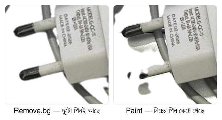প্লাগের পিন বড় করে দেখা
