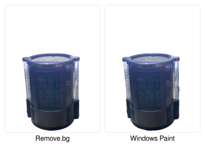 কলমদানির ব্যাকগ্রাউন্ড মোছা — Remove.bg বনাম Paint