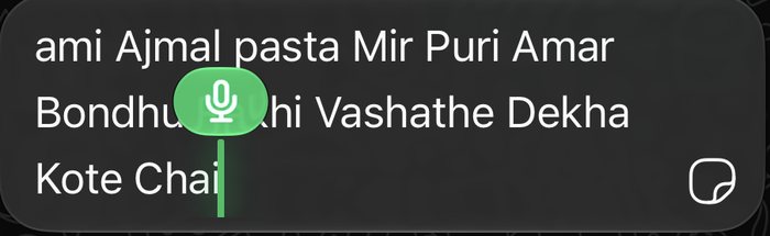 WhatsApp-এ iPhone ডিক্টেশন